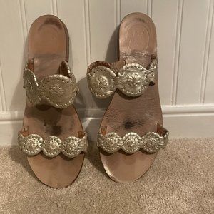 Jack Rogers Lauren Sandal Platinum Classic Preppy